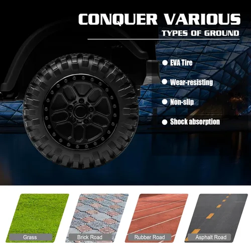 Miniatura 6 de POSTACK - Vehículo de juguete de 24 V con control remoto parental, 4x4, vehículo eléctrico con batería, 4WD, juguete UTV para niños para conducir 24