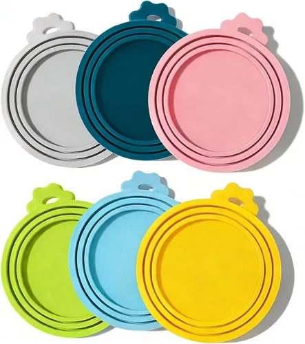 Miniatura 11 de Tapas de silicona para latas de comida para perros y gatos, tamaño universal, sin BPA, (mezcla de colores 3)