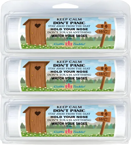 Mini rollos de papel higiénico de tamaño viaje de alta calidad, práctico dispensador de plástico, inodoro, orinal Porta y humor de Outhouse (paquete