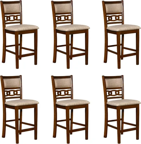 Miniatura 30 de New Classic Furniture Gia - Silla de comedor (juego de cuatro), asiento y respaldo tapizados en tela gris claro, color gris