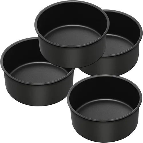 Miniatura 13 de P&P CHEF Molde para tartas de 8 pulgadas, antiadherente, redondo, para hornear, juego de moldes para cumpleaños, bodas, 2.94 pulgadas de profundidad