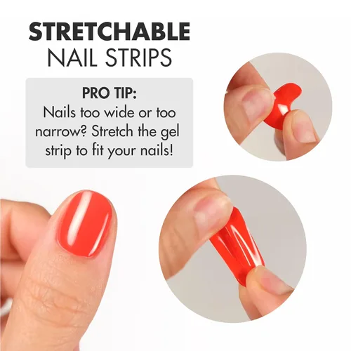 Miniatura 7 de MOYOU LONDON Tiras de uñas de gel semicuradas, 20 unidades. Envolturas de uñas de gel impermeables, se cura con la luz solar o lámpara UV/LED, dura