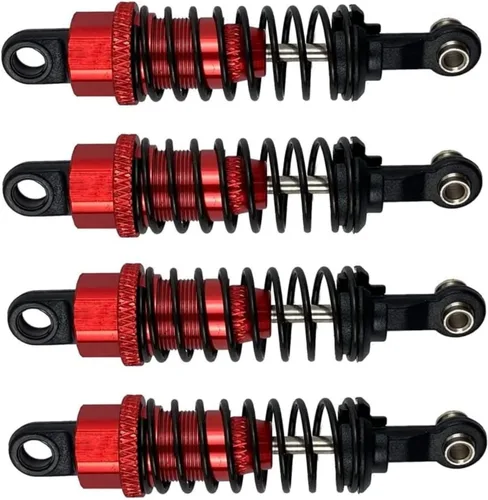 Miniatura 3 de Aluminio 1/10 RC llenado de aceite delantero trasero choques para Tamiya TT02 TT01 amortiguador M05 TA05 en carretera Hops Up piezas de Rojo