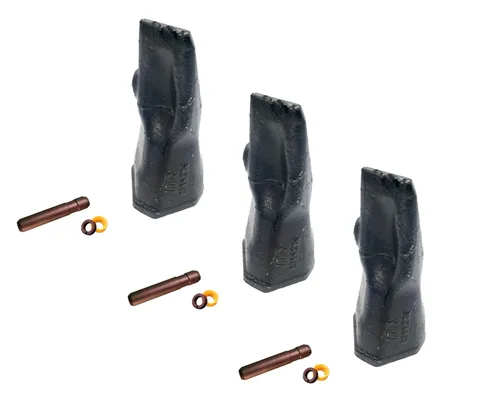 Miniatura 5 de Diente de cucharón de retroexcavadora 208-5236 Punta larga con pasador y retenedor, se adapta a adaptadores Caterpillar serie DRS230. (1)