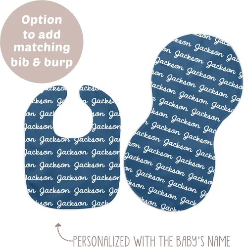 Miniatura 6 de Girls Love A Monogram Se envía al día siguiente- Mantas personalizadas azules para bebé niño con nombre - Impreso en Estados Unidos - Manta