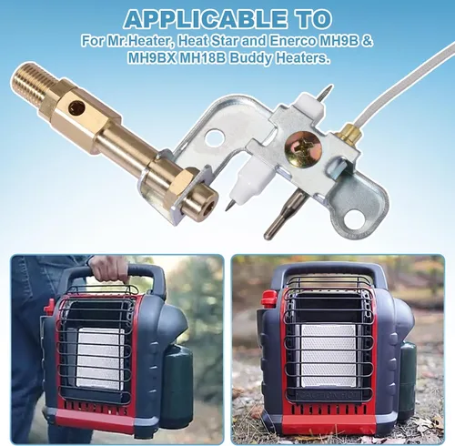 Miniatura 3 de 78422 F278527 Calentador Termopar Piloto Asamblea para portátil ODS Mr.Heater Big Buddy MH18B MH9B MH9BX y para calentador Dewalt