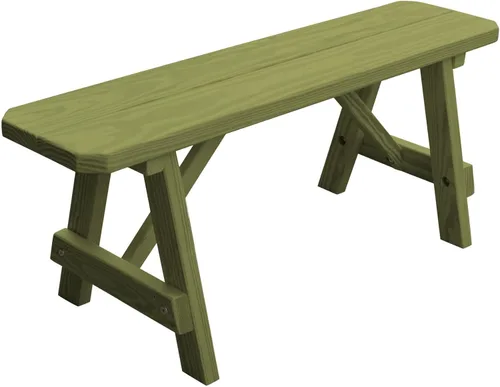 Miniatura 43 de Furniture Barn USA Banco tradicional de pino tratado a presión de 2 pies, tinte de cedro