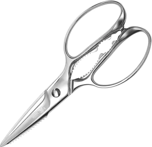 MITSUMOTO SAKARI Tijeras de cocina de 8 pulgadas y tijeras para aves de corral, acero resistente, extraíbles para pollo, pescado, huesos