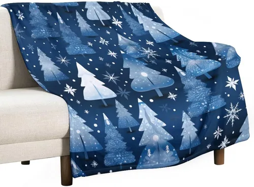 Miniatura 53 de Elegante manta de Navidad con diseño de ciervos y bayas rojas y verdes, diseño de renos de invierno, con diseño de ciervos y bayas rojas, manta