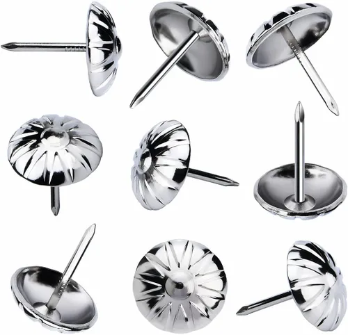 Tachuelas de tapicería para muebles, clavos de tapicería vintage de 3/4 pulgadas, 100 tachuelas de muebles resistentes para tapicería, clavos de