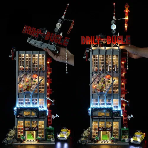 Miniatura 4 de RC con kit de luz LED de sonido compatible con Lego 76178, kit de iluminación de construcción para el modelo de bloques de construcción