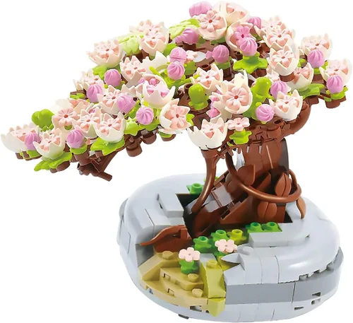 Miniatura 12 de MEIEST Mini bloques de construcción, ramo de flores, conjunto de modelo de plantas, flores artificiales creativas de bricolaje, colección botánica