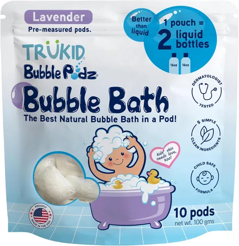 Miniatura 14 de TruKid Bubble Podz - Baño de burbujas para niños, niños pequeños y bebés, bomba de baño suave y refrescante sin lágrimas para piel sensible