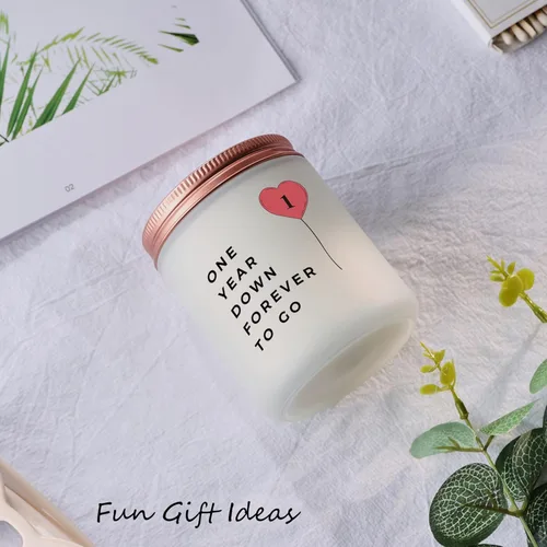 Miniatura 3 de Un año, 1º, 1 año, regalo de vela de primer aniversario para él, su pareja, el mejor regalo romántico de aniversario de papel para novia, novio