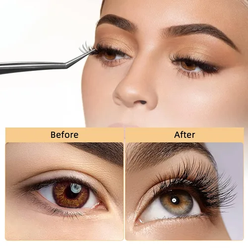 Miniatura 6 de QUEWEL Extensiones de pestañas postizas en racimo, 240 pestañas postizas individuales, rizo 10D-0.10D, de 0.630 pulgadas, sin nudos, suaves