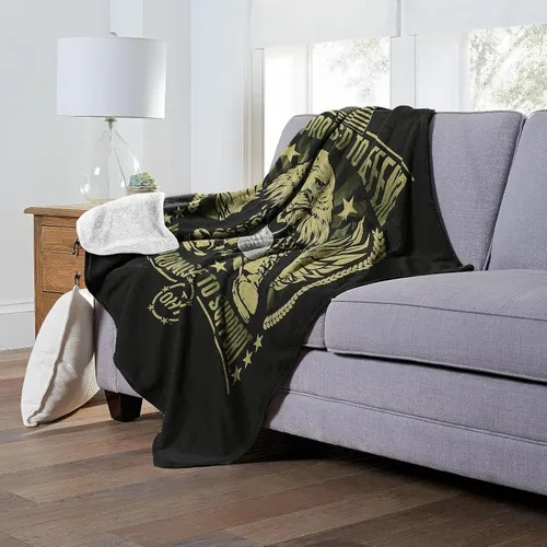 Miniatura 2 de Northwest NCAA Unisex-Adult Operation Hat Trick Mink Sherpa Throw Blanket