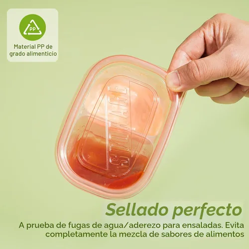 Miniatura 5 de ALFEVA 20 recipientes reutilizables para aperitivos con tapas, control de porciones, artículos esenciales para campamento, recipientes