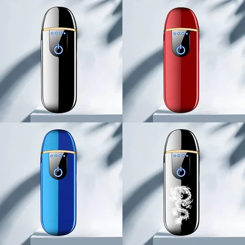 Miniatura 7 de Encendedor electrónico, encendedor inteligente recargable por USB, mini encendedor eléctrico de encendido táctil, resistente al viento, encendedor
