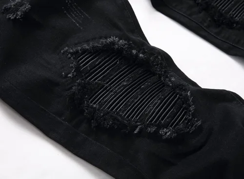 Miniatura 6 de AITITIA Jeans elásticos rasgados de ajuste regular para hombre
