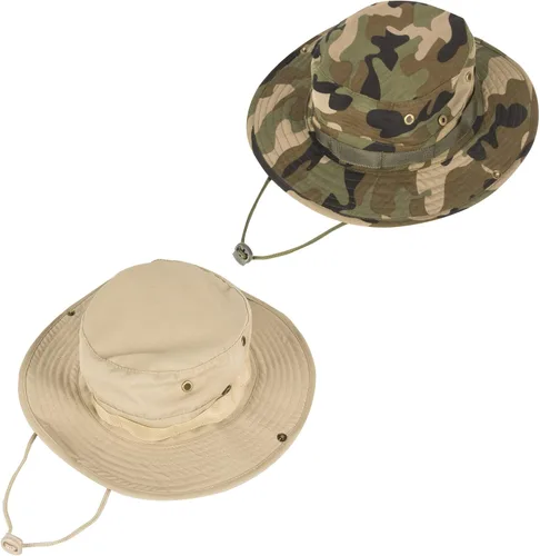 Miniatura 25 de Sombreros de sol para hombres y mujeres, sombrero de cubo UPF 50+, sombrero Boonie plegable, protección UV, senderismo, playa, pesca, safari