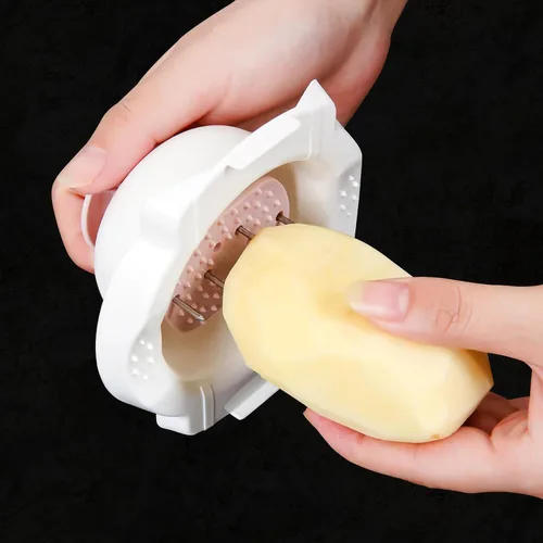 Miniatura 3 de Hemoton Soporte de seguridad alimentaria para rebanador de mandolina, paquete de 2 unidades de cortador de verduras, protector de dedos, protector