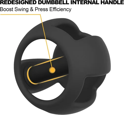 Miniatura 2 de POWER GUIDANCE Mancuernas Spherebell + Kettlebell, Logra el Máximo Rendimiento de Ejercicio Mientras Minimiza el Estrés en las Articulaciones