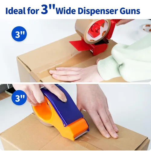 Miniatura 5 de TAPEBEAR Cinta de embalaje marrón, 12 rollos, repuestos de cinta de embalaje resistente de 1.88 pulgadas x 55 yardas para cajas, cinta marrón