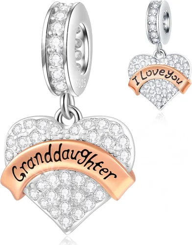 Abalorio de plata de ley 925 para madre, padre, hija, hijo, hermana, nana, esposa, marido, abuela, amiga, madrina, hija, ahijada, cuentas
