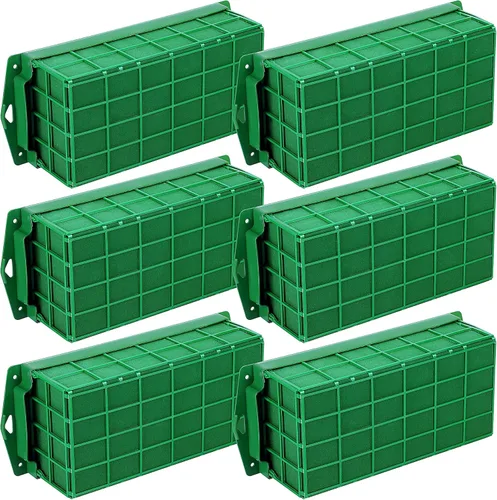 Miniatura 11 de Hahood Paquete de 2 jaulas rectangulares de espuma floral con arreglos florales de espuma floral para flores frescas, decoraciones de boda