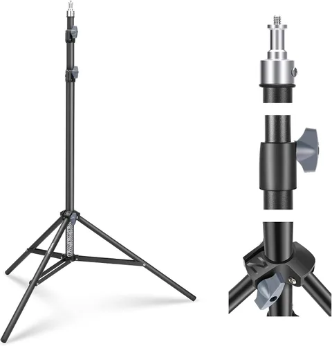 Miniatura 13 de NEEWER - Soporte para focos de iluminación con amortiguación de aire de 3m/9.8 pies, soporte de trípode de metal resistente para fotografía