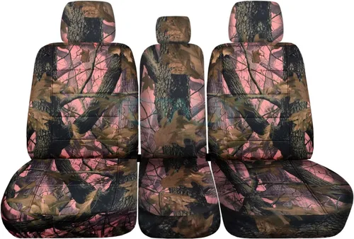 Miniatura 11 de Fundas de dos tonos para asiento de camionetas Ford F150 (butaca dividida 40/20/40 frontal) con consola o apoyabrazo, con o sin cinturones