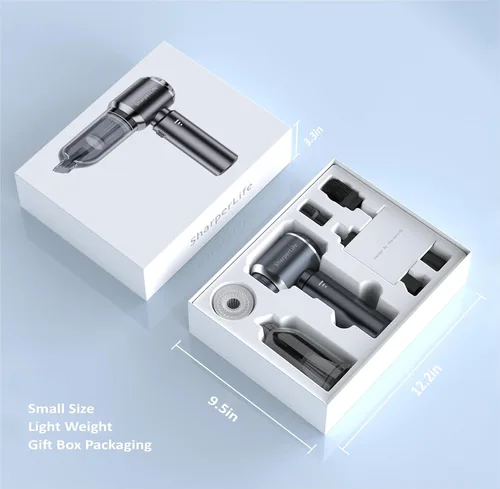 Miniatura 2 de Sharperlife Aspiradora de mano inalámbrica, portátil recargable de 15000 Pa, aspiradora de succión fuerte, 30 minutos de tiempo de funcionamiento