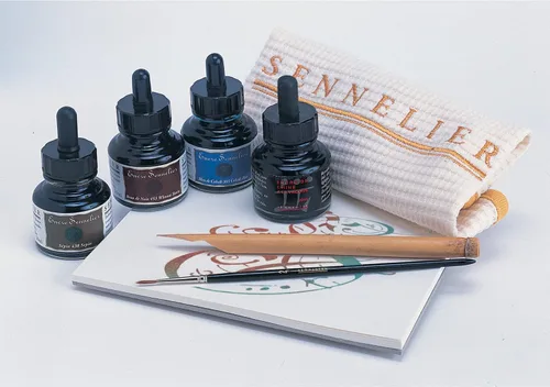 Miniatura 2 de Sennelier Tinta de dibujo, botella de 1.0 fl oz, azul ultramar Azul ultramarino