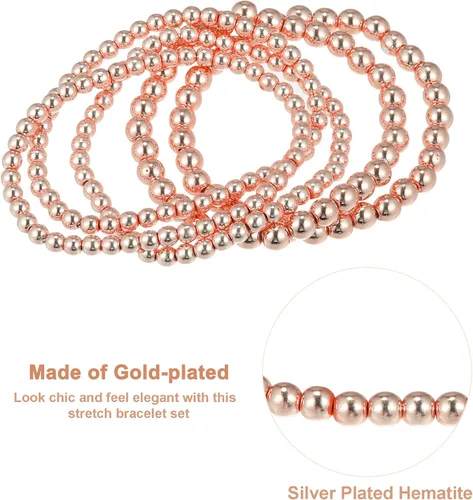 Miniatura 3 de VOCOSTE Pulsera de cuentas para mujer kit de pulsera elástica elástica apilable