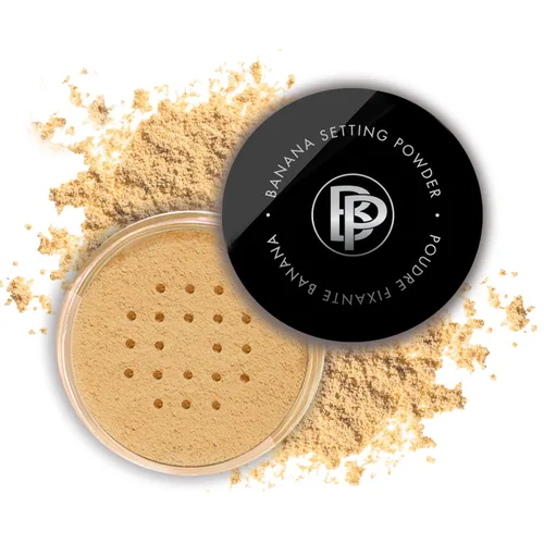 Bellapierre Polvo fijador de plátano – Polvo iluminador corrector de color, tinte de acabado mate, maquillaje translúcido para hornear debajo de los