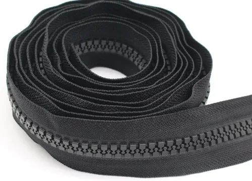 Miniatura 5 de YaHoGa The Yard - Cremallera de plástico grande #10 a granel color negro, 5 yardas con 10 deslizadores largos para manualidades, costura