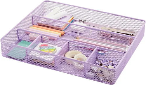 Miniatura 10 de Annova Organizador de Cajones de Escritorio para Organización de Oficina - Malla Metálica - Bandeja de Almacenamiento con Separadores