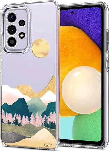 Miniatura 11 de Unov Funda diseñada para Galaxy A52 / A52s, funda transparente para teléfono con [patrón antideslizante en relieve], protección delgada a prueba