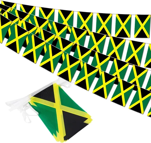 Miniatura 26 de Banderín de bandera de Colombia – 38 banderas, 42 pies, pequeñas banderas colombianas para decoración del país, escuela, fiesta, eventos deportivos