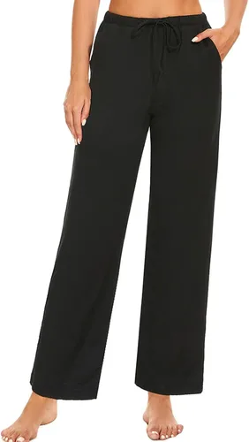 Miniatura 3 de Devirld Pijama largo casual de yoga para mujer, pantalones de descanso con cordón