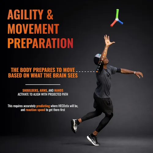 Miniatura 5 de HECOstix Entrenador de coordinación mano-ojo (rojo/verde/azul) - Herramienta de tiempo de reacción y reflejo con patas extraíbles Mejora