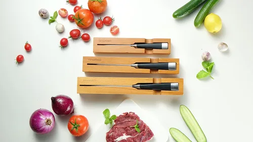 Miniatura 4 de linoroso Cuchillo de chef de cocina ultra afilado, cuchillo de cocina alemán de alto carbono forjado de precisión de 7 pulgadas, cuchillo de corte