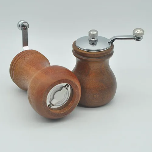 Miniatura 3 de Molinillo de pimienta manual de madera con núcleo de molienda de cerámica y mango ergonómico de manivela para moler pimienta y sal herramienta