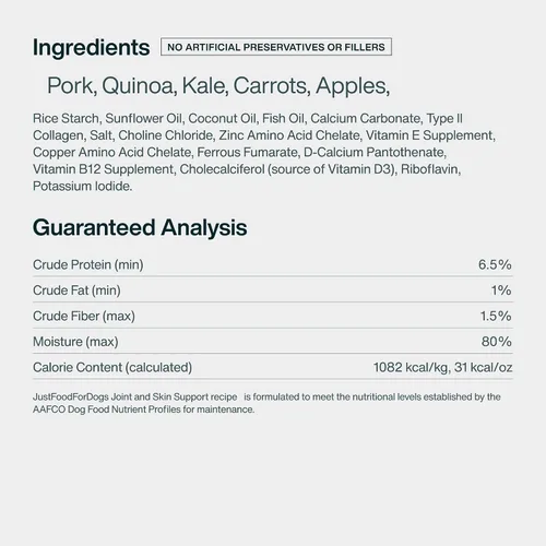 Miniatura 11 de JustFoodForDogs Pantry Fresh - Alimento húmedo para perros, comida completa o alimento para perros, para salud de las articulaciones, salud
