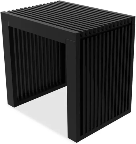 Miniatura 7 de APRTAT Banco de comedor de bambú para interiores, banco pequeño de entrada, zapatero, bancos de madera modernos para exteriores, de 17 pulgadas