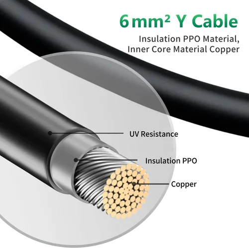 Miniatura 4 de Cable de extensión solar de 20 pies, cable de panel solar de 10 AWG de conexión profesional conectores hembra y macho, alambre de cobre estañado