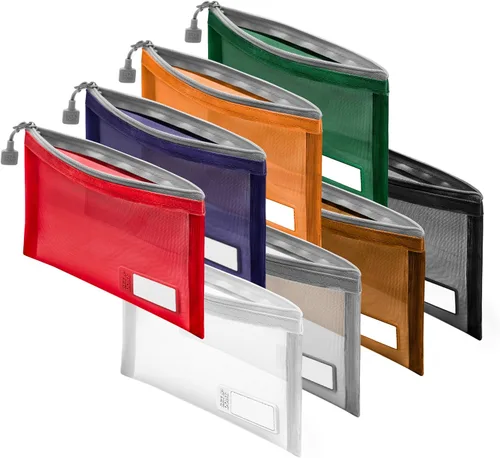 Miniatura 9 de Set & Done Onama Flexi - Bolsa de almacenamiento de nailon transparente duradera con pestaña para nombre para maquillaje, viajes, bolsa de pañales
