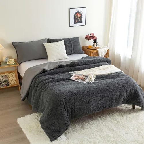 Miniatura 9 de COTTEBED Juego de edredón ultrasuave para cama King, para uso en todas las estaciones, peso ligero con microfibra de algodón lavado cálida y Verde
