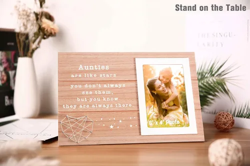 Miniatura 2 de Marco de fotos de regalo para tía de sobrina sobrino, marco de fotos de madera, cumpleaños, boda, agradecimiento, regalo de Navidad para tía, regalo
