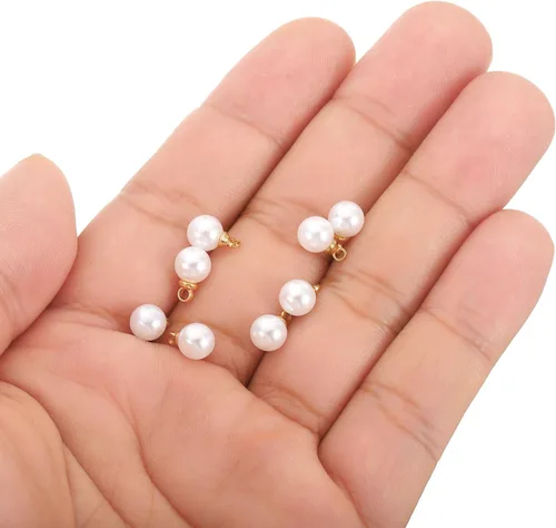 Miniatura 4 de PATIKIL 100 cuentas de perlas de perlas de imitación para hacer joyas, pulseras, aretes, collar, Navidad